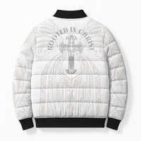 Samoa Christian Bomber Puffer Jacket Rooted In Christ Polynesian Cross