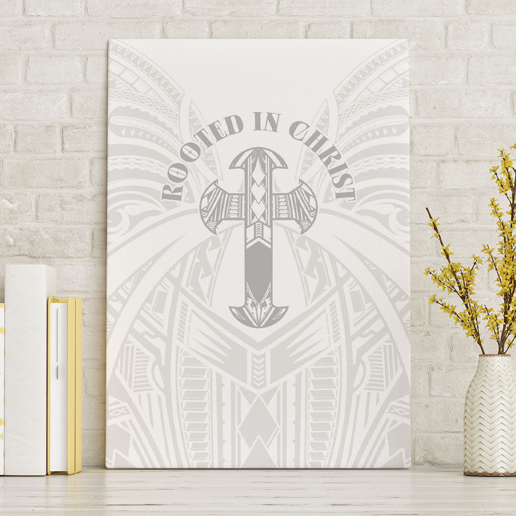 Samoa Christian Canvas Wall Art Rooted In Christ Polynesian Cross