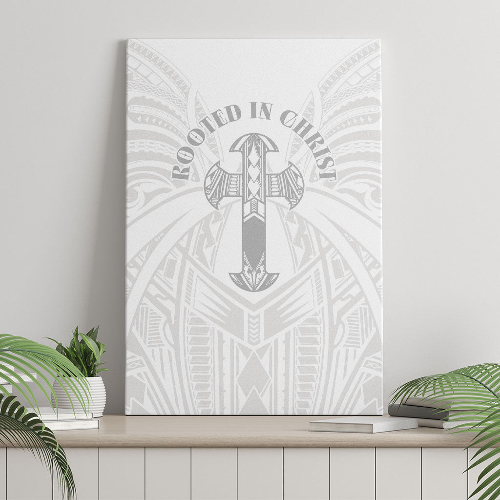 Samoa Christian Canvas Wall Art Rooted In Christ Polynesian Cross