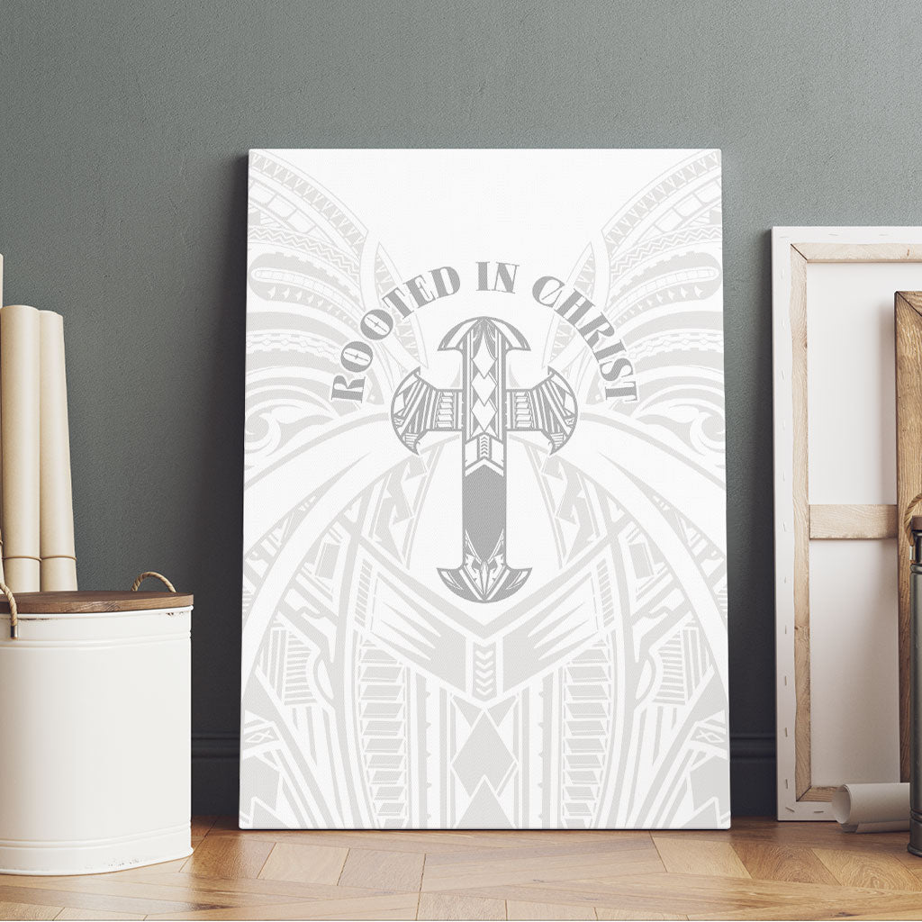 Samoa Christian Canvas Wall Art Rooted In Christ Polynesian Cross