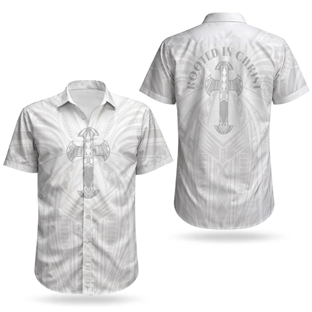 Samoa Christian Couples Matching Summer Maxi Dress and Hawaiian Shirt Rooted In Christ Polynesian Cross