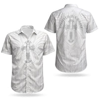 Samoa Christian Couples Matching Summer Maxi Dress and Hawaiian Shirt Rooted In Christ Polynesian Cross