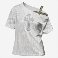 Samoa Christian Cross Shoulder Shirt Rooted In Christ Polynesian Cross