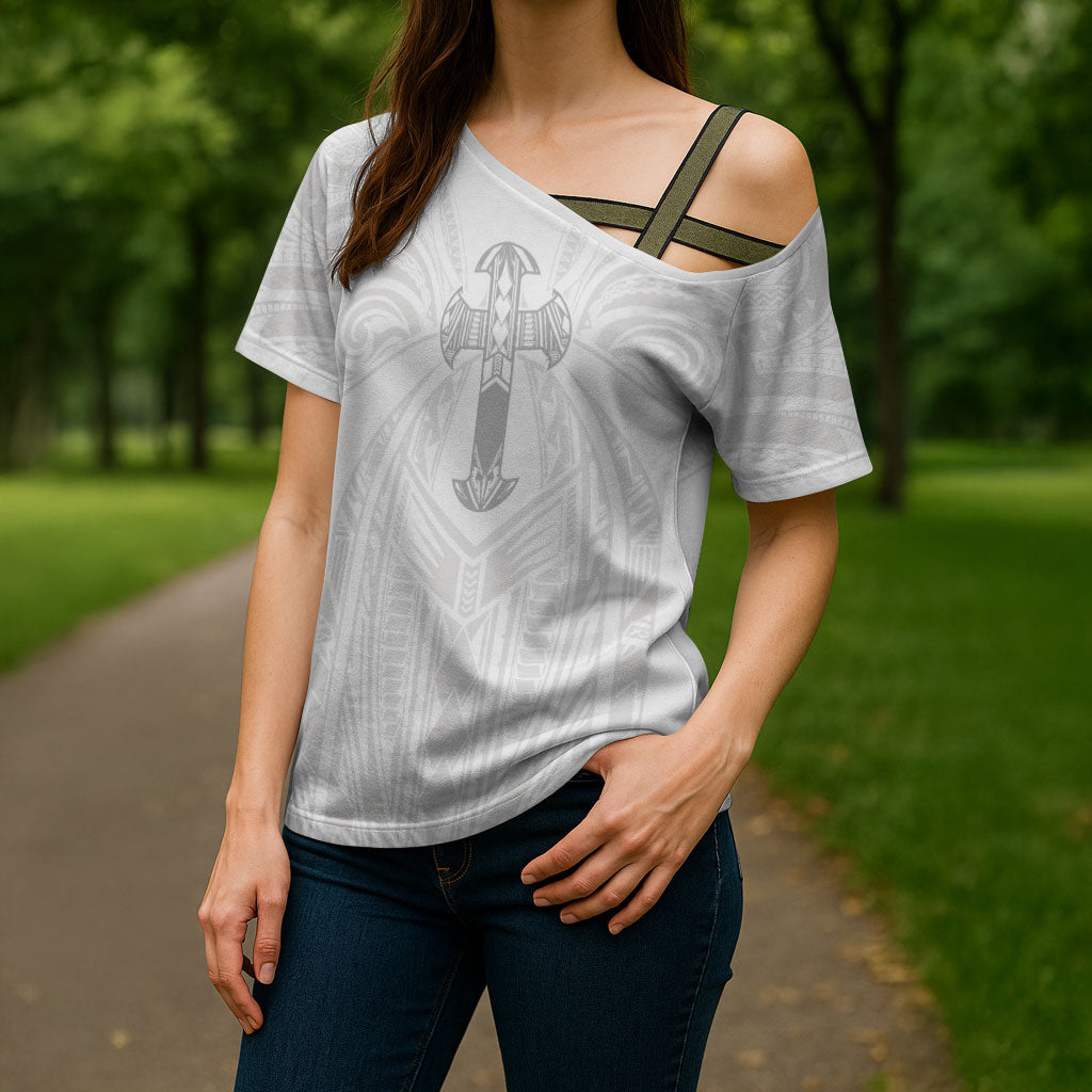 Samoa Christian Cross Shoulder Shirt Rooted In Christ Polynesian Cross