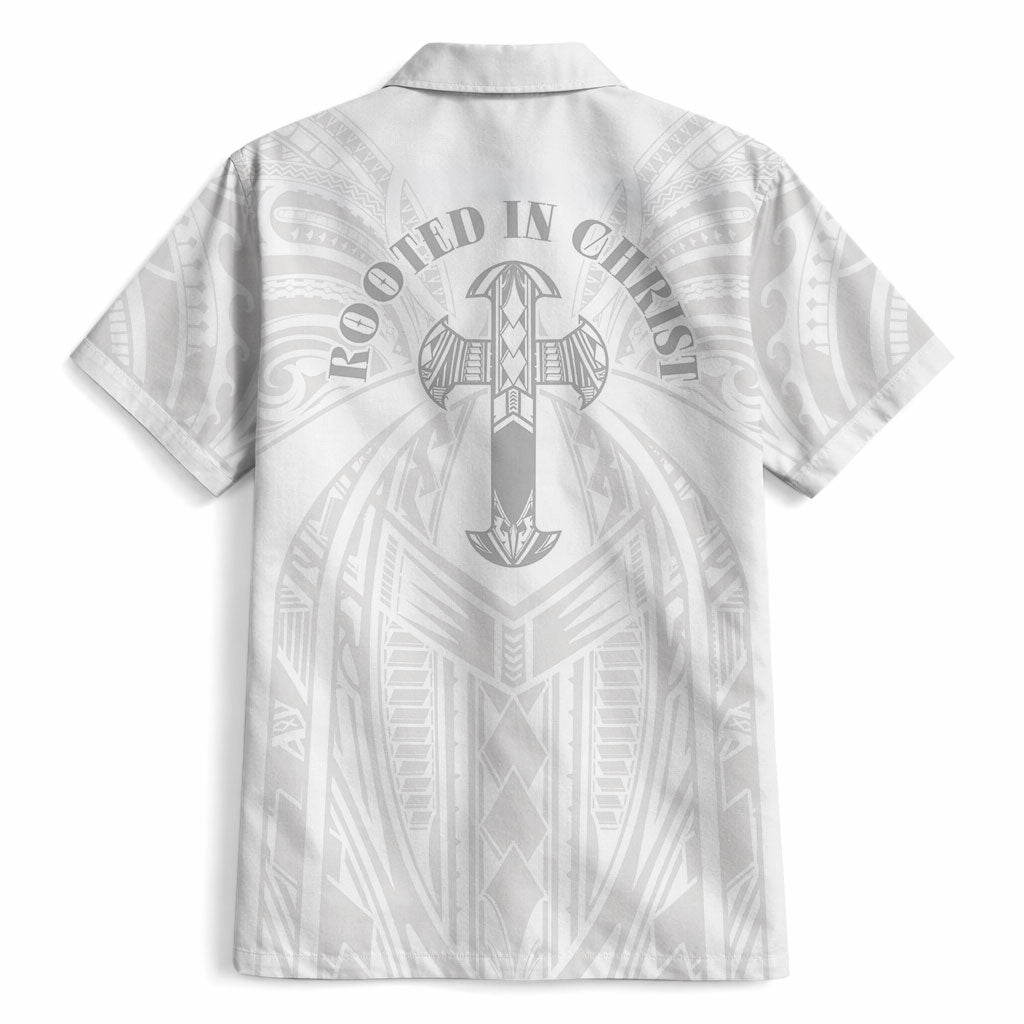 Samoa Christian Hawaiian Shirt Rooted In Christ Polynesian Cross