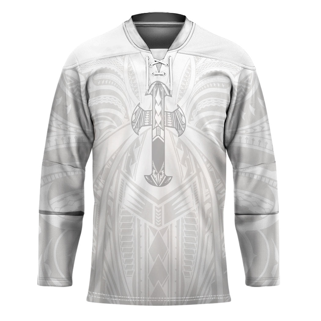 Samoa Christian Hockey Jersey Rooted In Christ Polynesian Cross