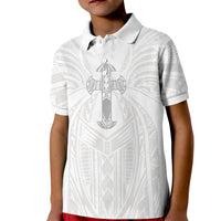 Samoa Christian Kid Polo Shirt Rooted In Christ Polynesian Cross