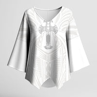 Samoa Christian Kimono Sleeve Blouse Rooted In Christ Polynesian Cross