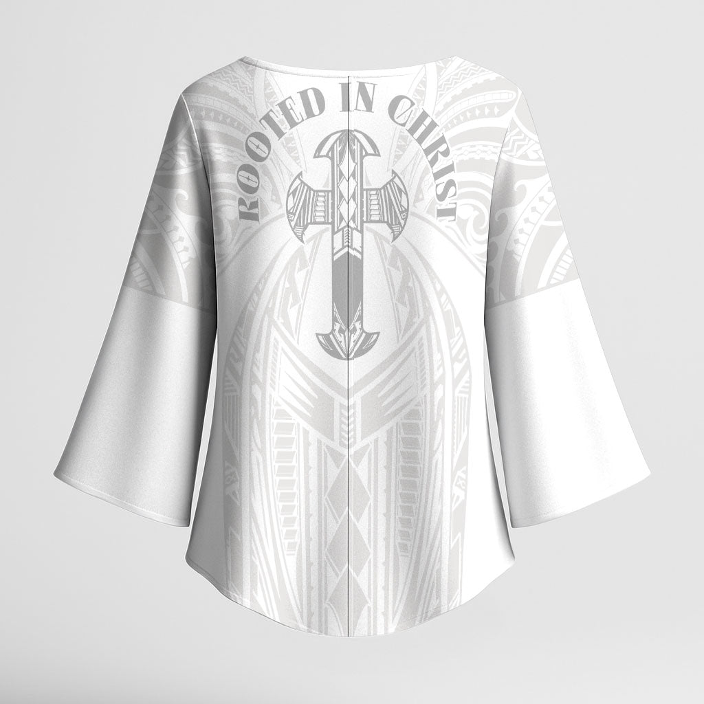 Samoa Christian Kimono Sleeve Blouse Rooted In Christ Polynesian Cross