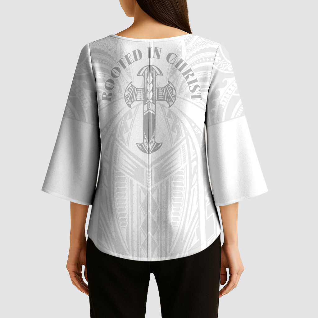 Samoa Christian Kimono Sleeve Blouse Rooted In Christ Polynesian Cross