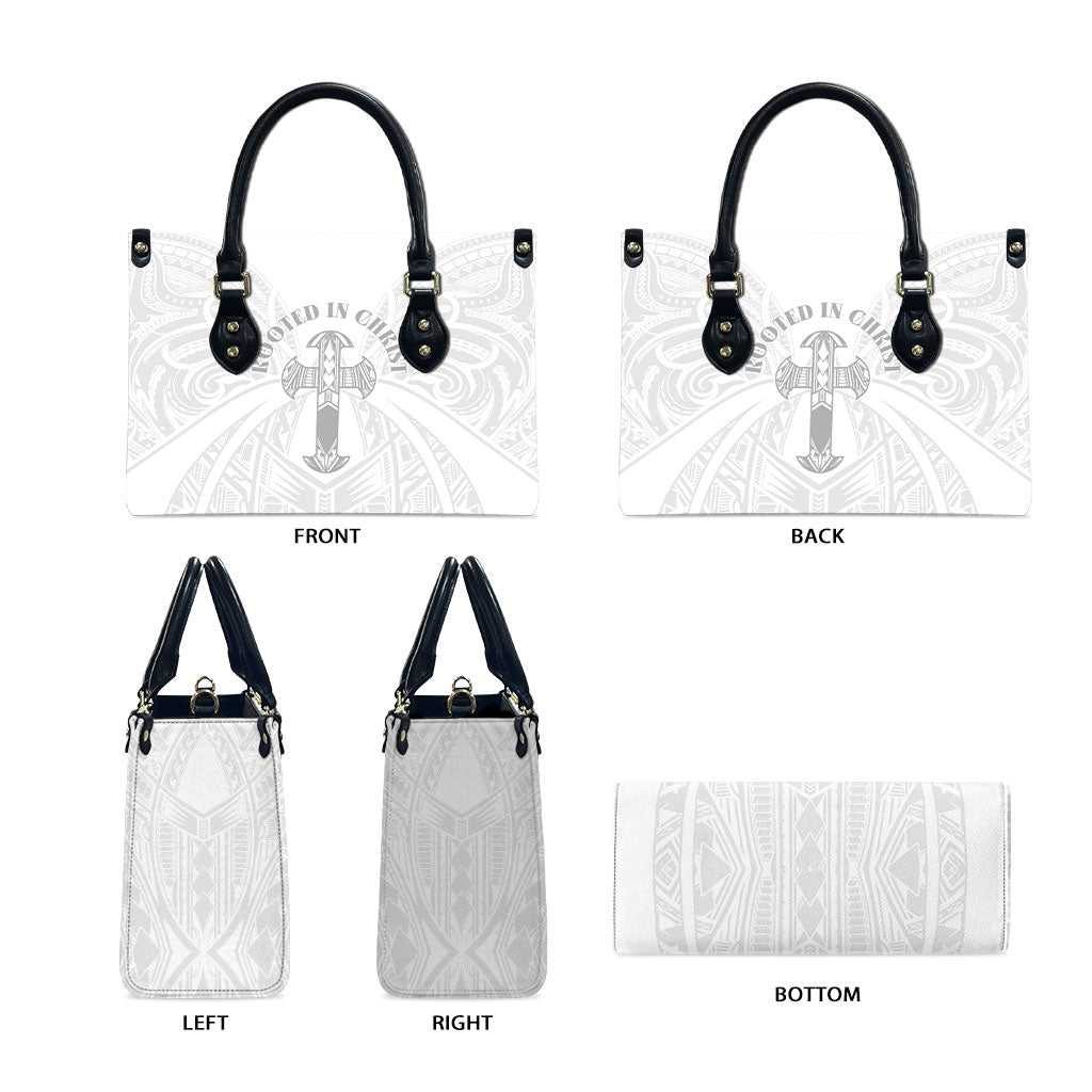 Samoa Christian Leather Bag Rooted In Christ Polynesian Cross
