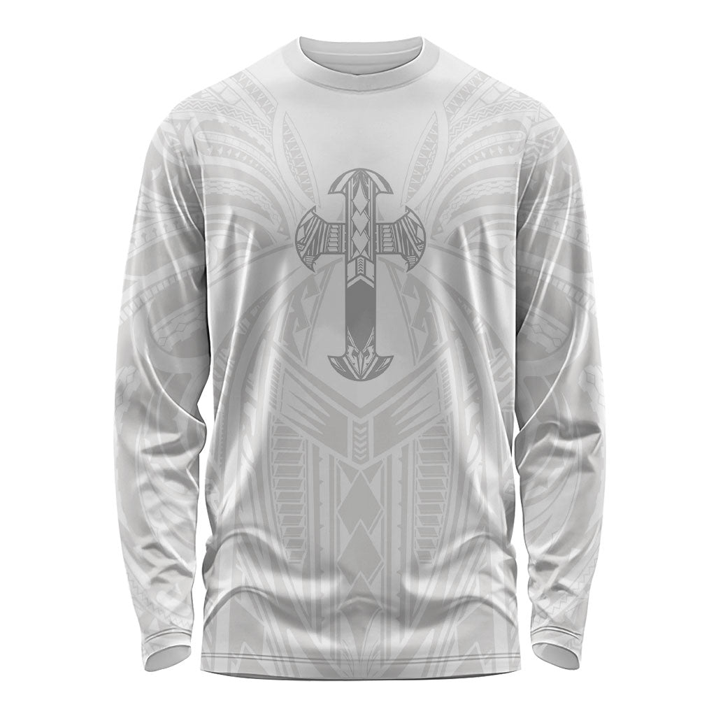 Samoa Christian Long Sleeve Shirt Rooted In Christ Polynesian Cross