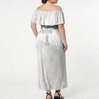 Samoa Christian Off Shoulder Maxi Dress Rooted In Christ Polynesian Cross