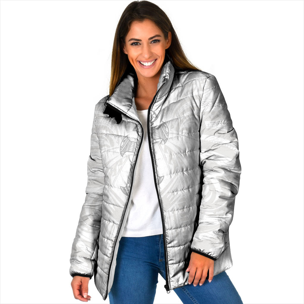 Samoa Christian Padded Jacket Rooted In Christ Polynesian Cross