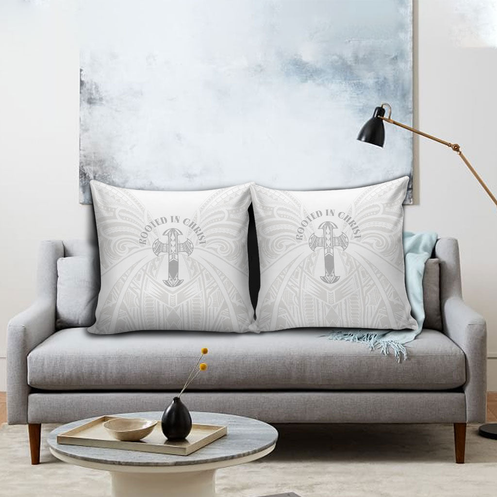 Samoa Christian Pillow Cover Rooted In Christ Polynesian Cross