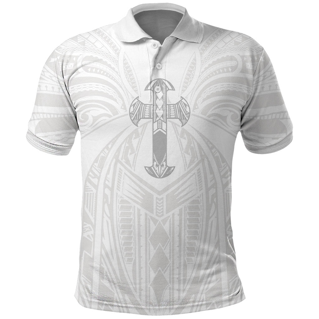 Samoa Christian Polo Shirt Rooted In Christ Polynesian Cross