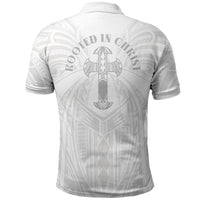 Samoa Christian Polo Shirt Rooted In Christ Polynesian Cross