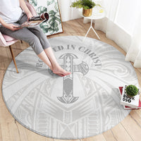 Samoa Christian Round Carpet Rooted In Christ Polynesian Cross