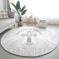 Samoa Christian Round Carpet Rooted In Christ Polynesian Cross