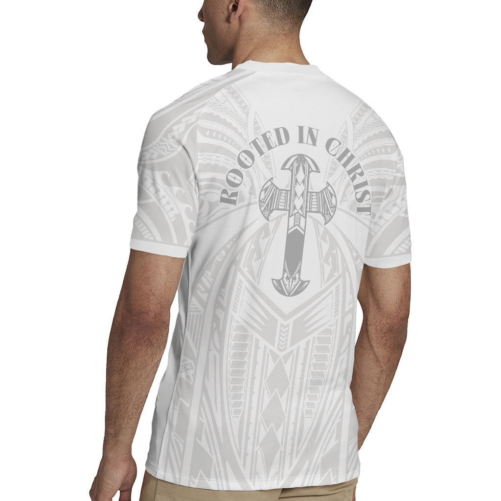 Samoa Christian Rugby Jersey Rooted In Christ Polynesian Cross