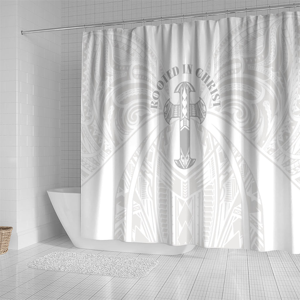 Samoa Christian Shower Curtain Rooted In Christ Polynesian Cross