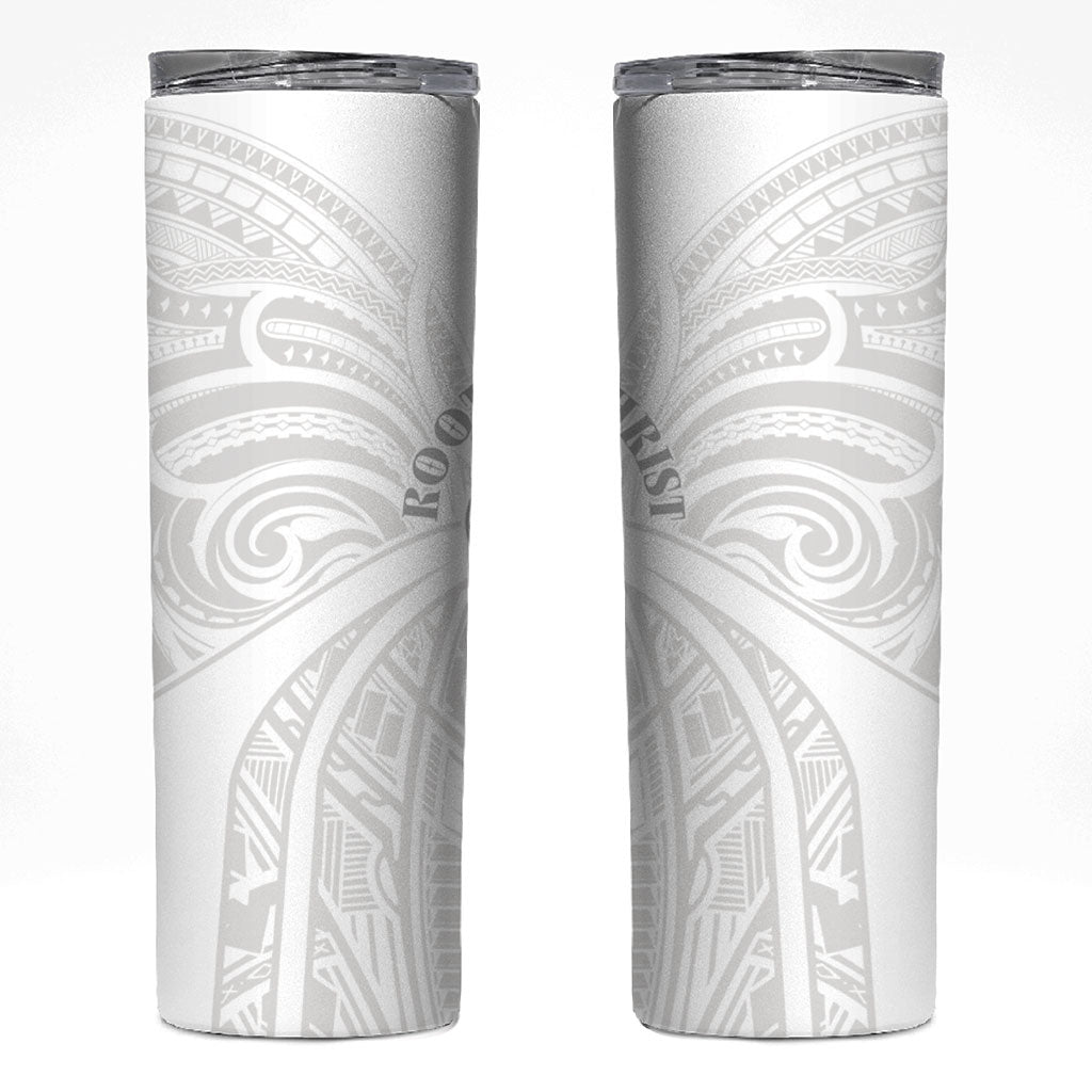 Samoa Christian Skinny Tumbler Rooted In Christ Polynesian Cross