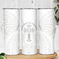 Samoa Christian Skinny Tumbler Rooted In Christ Polynesian Cross