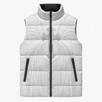 Samoa Christian Sleeveless Puffer Jacket Rooted In Christ Polynesian Cross