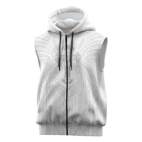 Samoa Christian Sleeveless Zip Hoodie Rooted In Christ Polynesian Cross