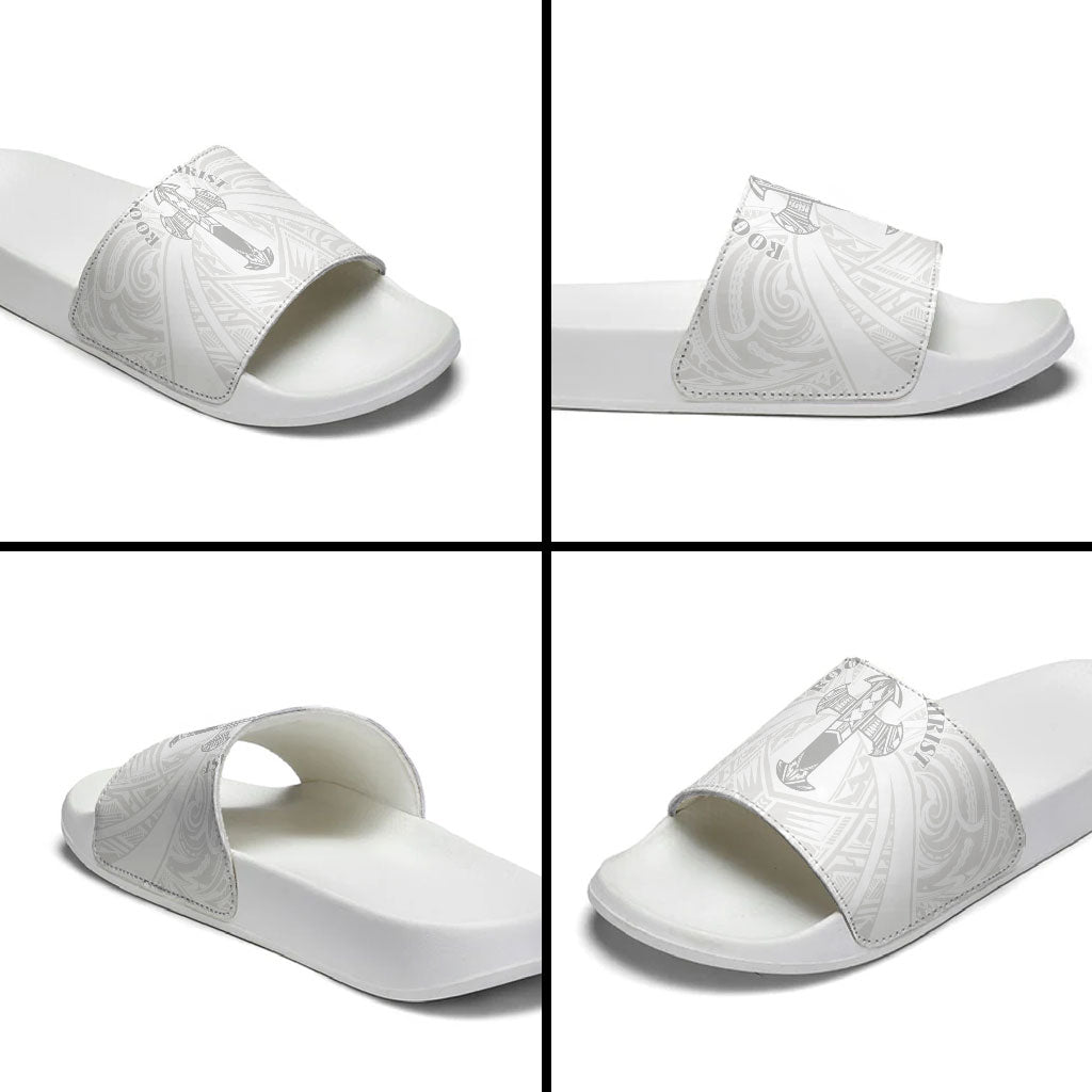 Samoa Christian Slide Sandals Rooted In Christ Polynesian Cross