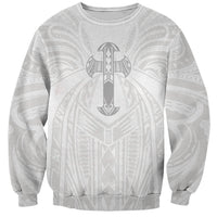 Samoa Christian Sweatshirt Rooted In Christ Polynesian Cross