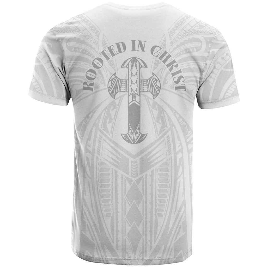 Samoa Christian T Shirt Rooted In Christ Polynesian Cross