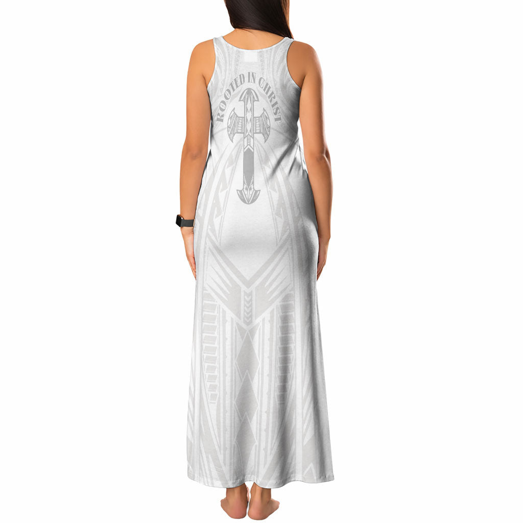 Samoa Christian Tank Maxi Dress Rooted In Christ Polynesian Cross