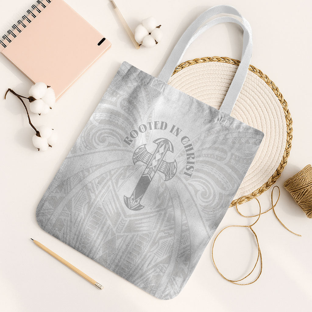 Samoa Christian Tote Bag Rooted In Christ Polynesian Cross