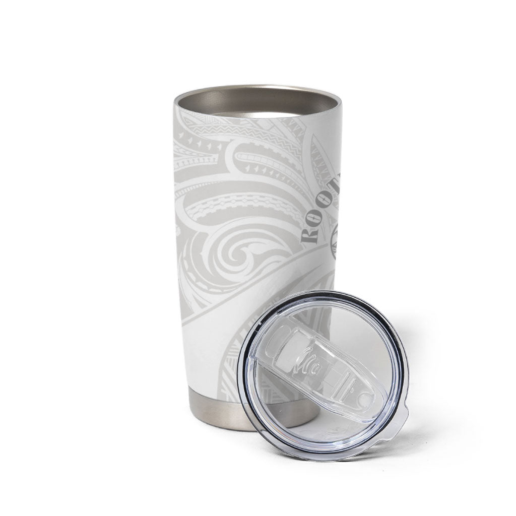 Samoa Christian Tumbler Cup Rooted In Christ Polynesian Cross