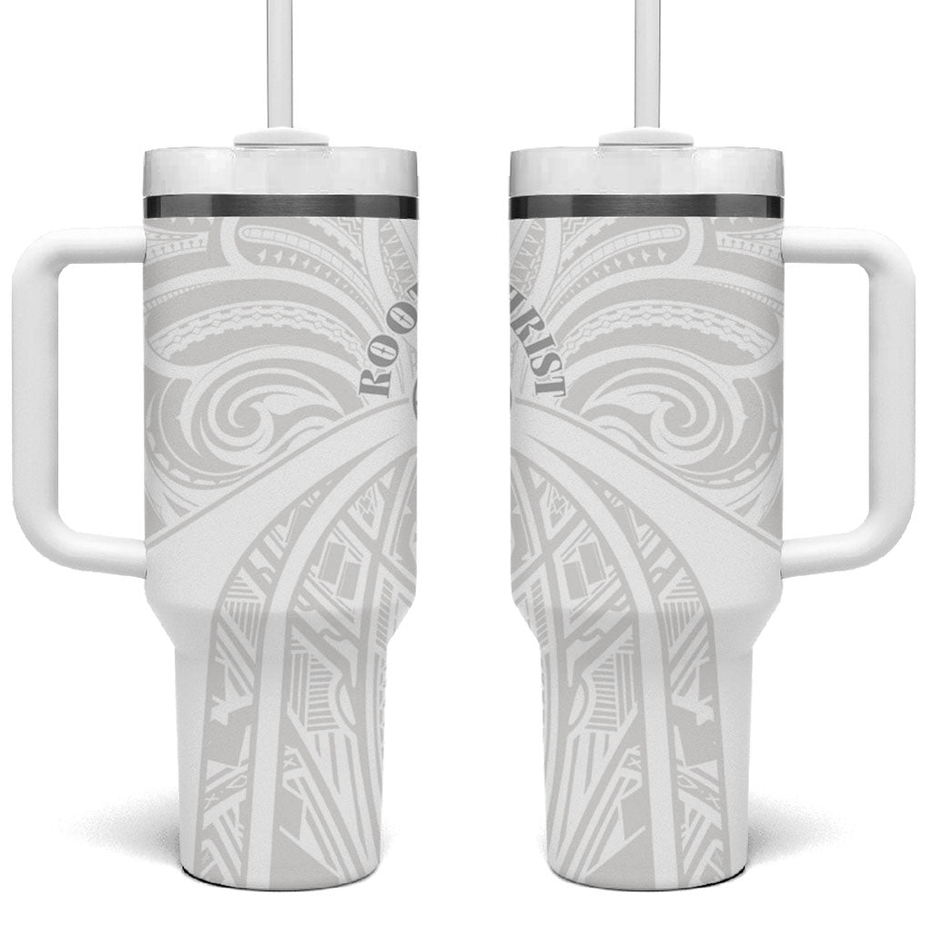 Samoa Christian Tumbler With Handle Rooted In Christ Polynesian Cross