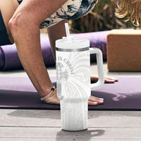 Samoa Christian Tumbler With Handle Rooted In Christ Polynesian Cross