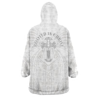 Samoa Christian Wearable Blanket Hoodie Rooted In Christ Polynesian Cross