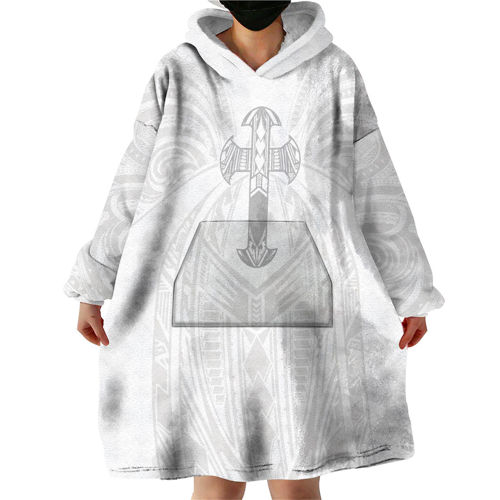 Samoa Christian Wearable Blanket Hoodie Rooted In Christ Polynesian Cross