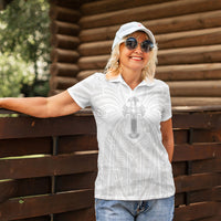 Samoa Christian Women Polo Shirt Rooted In Christ Polynesian Cross