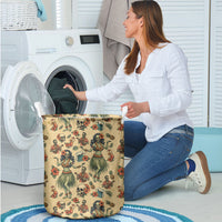 Hawaii Halloween Laundry Basket Spooky Tropical Hula Zombie