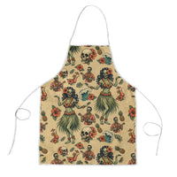 Hawaii Halloween Apron Spooky Tropical Hula Zombie
