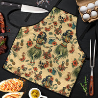Hawaii Halloween Apron Spooky Tropical Hula Zombie