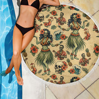 Hawaii Halloween Beach Blanket Spooky Tropical Hula Zombie