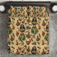 Hawaii Halloween Bedding Set Spooky Tropical Hula Zombie