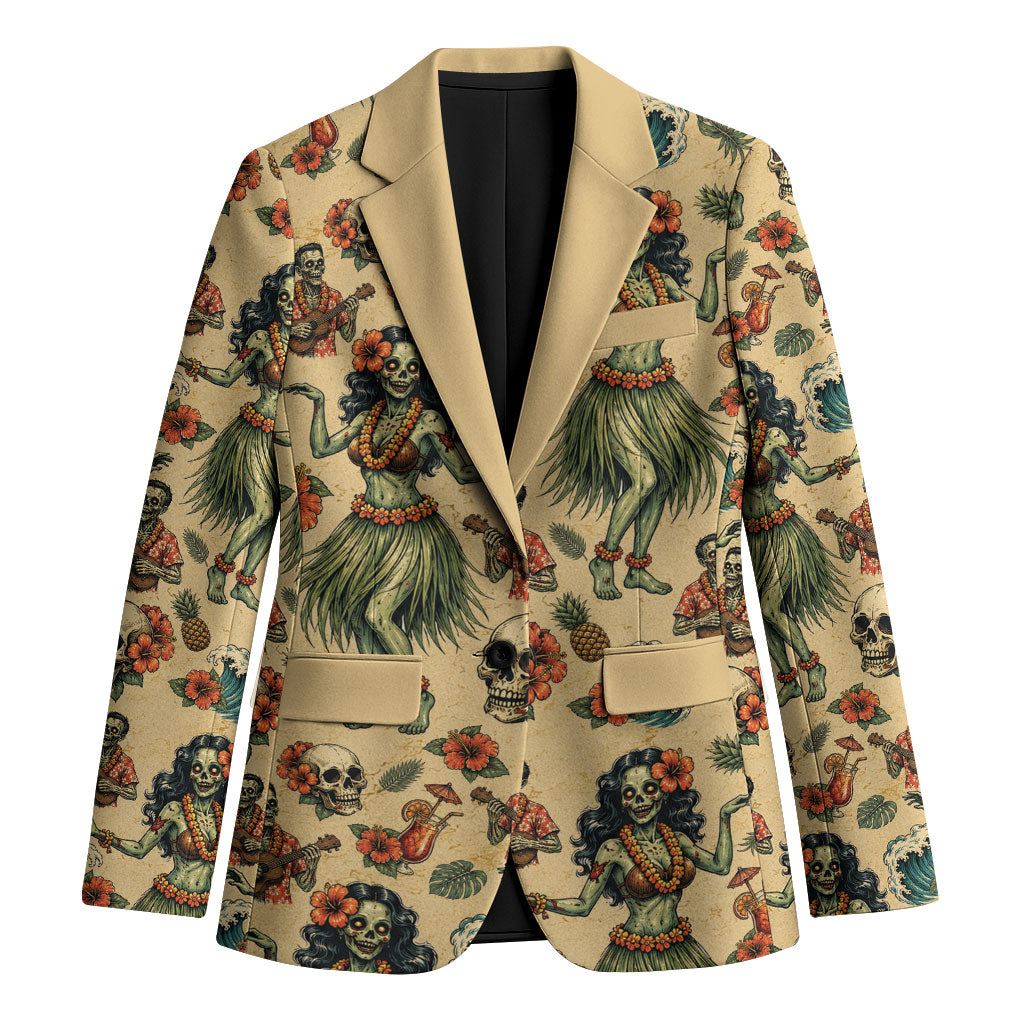 Hawaii Halloween Blazer Spooky Tropical Hula Zombie
