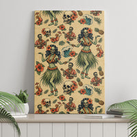 Hawaii Halloween Canvas Wall Art Spooky Tropical Hula Zombie