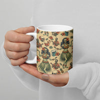 Hawaii Halloween Ceramic Mug Spooky Tropical Hula Zombie