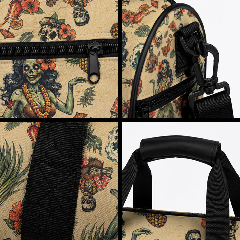 Hawaii Halloween Duffle Bag Spooky Tropical Hula Zombie