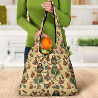 Hawaii Halloween Grocery Bag Spooky Tropical Hula Zombie